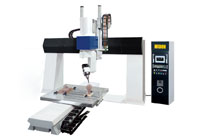 Five axis linkage machining center